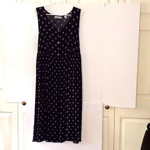 Karen Scott Women's Casual Long Printed Pocket Dress - Size (1X) - Blue